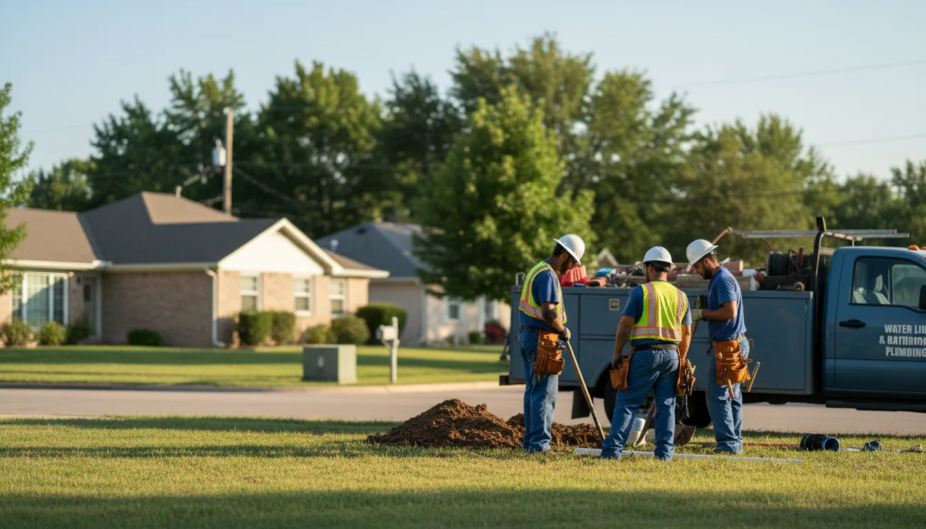 Residential water line and bathroom plumbing service in West Columbia, TX